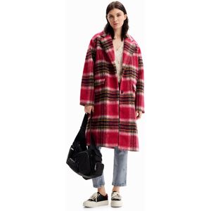 Desigual Plaid wool coat - RED - M