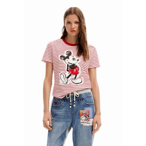 Desigual Striped Mickey Mouse T-shirt - RED - L