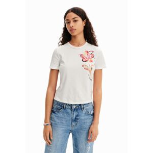 Desigual Short-sleeve flower T-shirt - WHITE - XL