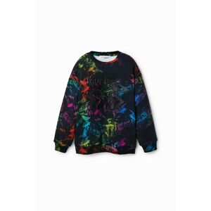 Desigual Digital print sweatshirt - BLACK - 3/4