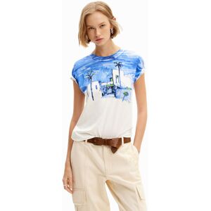 Desigual Mediterranean landscape T-shirt - BLUE - M