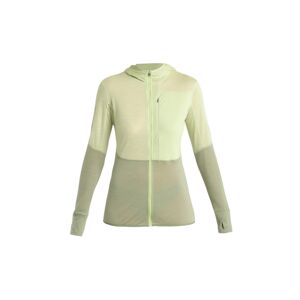 Icebreaker Women Merino 200 Realfleece™ Descender Ls Zip Hoodie Glazen/Lichen/Cb XL, Glazen/Lichen/Cb