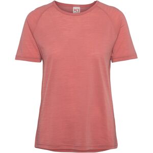 Kari Traa Women's Sanne Wool Tee Dark Dusty Orange Pink XS, Dark Dusty Orange Pink