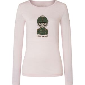 super.natural Women's Snow Cat Long Sleeve Mauve Chalk/Various S, Mauve Chalk/Various