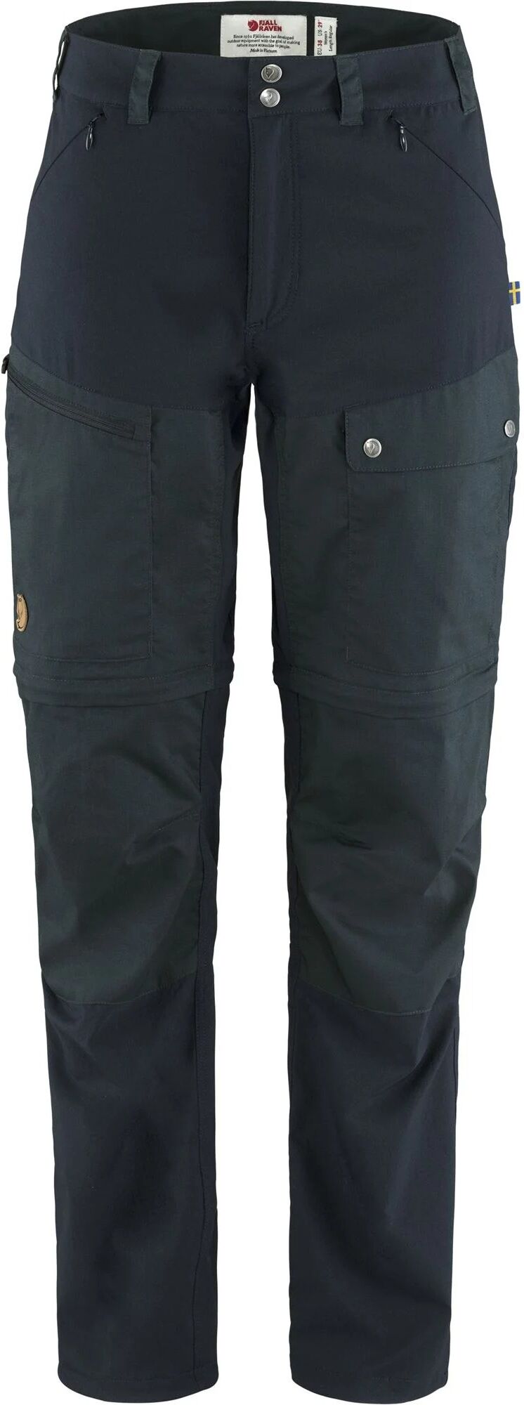 Fjällräven Abisko Midsummer Zip Off Trousers, turbukse dame Dark Navy 89834-555 42 2021