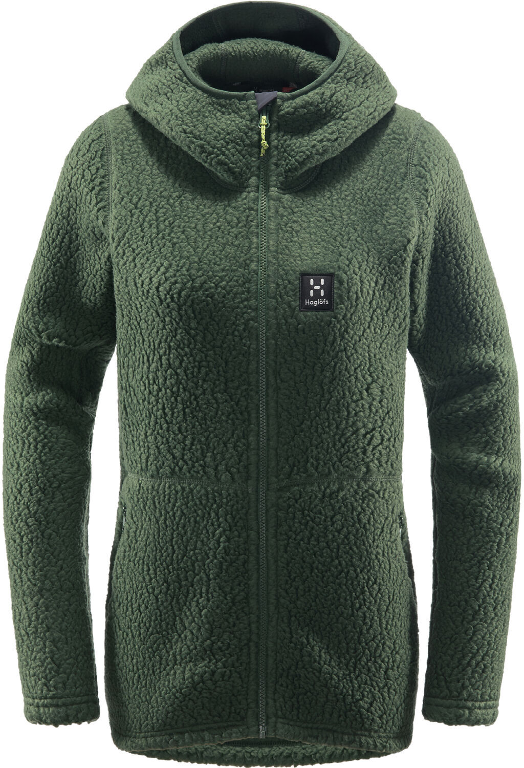 Haglöfs Pile Hood, fleecejakke dame Fjell Green 605435 4HQ XS 2021