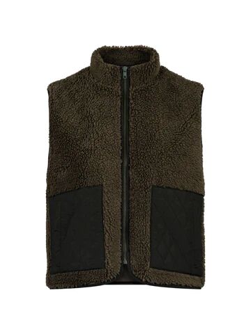 Neo Noir Scout Teddy Waistcoat - ArmyGrønn