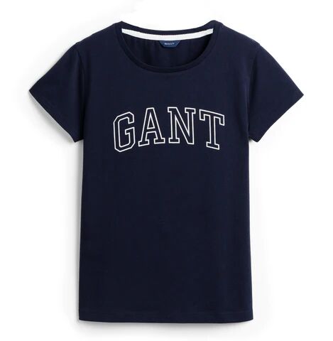 GANT Arch Logo Capsleeve T-Shirt - Evening BlueBlå