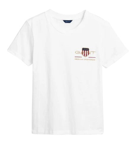 GANT Archive Shield SS T-shirt - WhiteHvit