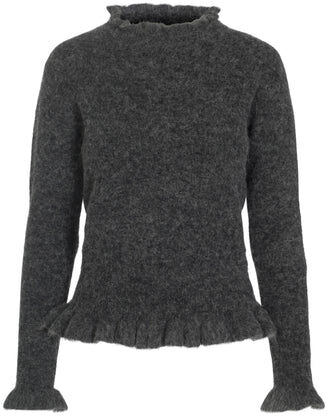 Ella & il Valeria Alpaca Sweater - Charcoal GreyGrå