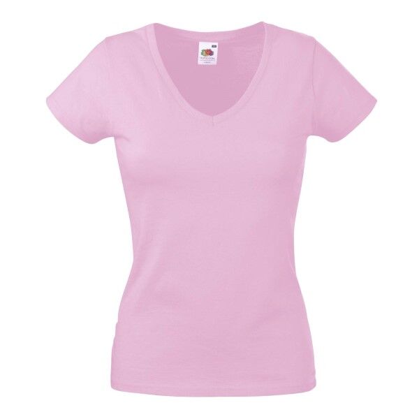 Fruit of the Loom Lady Fit Valueweight V-neck T - Lightpink