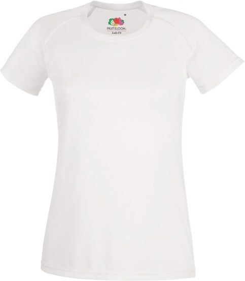 Fruit of the Loom Lady-Fit Performance T - White