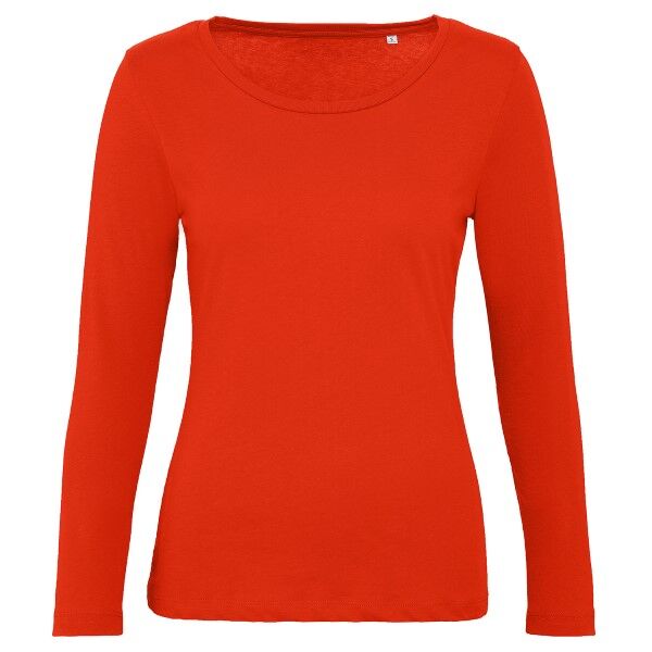 B & C Collection B and C Organic Inspire Women Long Sleeve T - Red