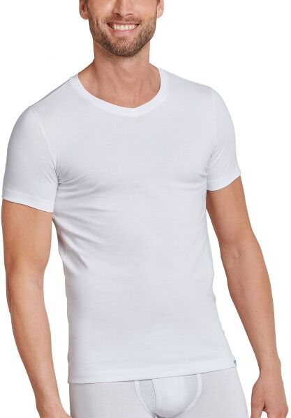 Schiesser Long Life Cotton V-Neck - White