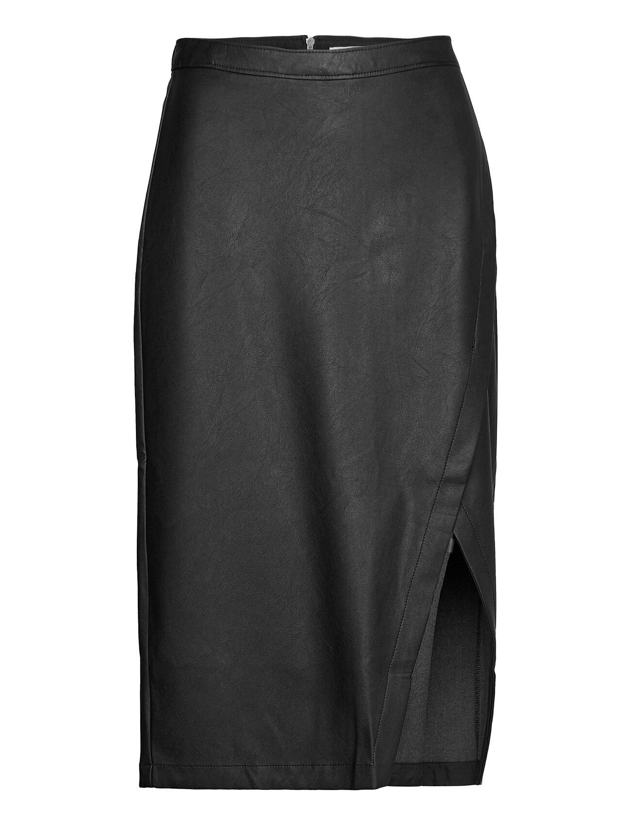 Abercrombie & Fitch Anf Womens Skirts Knelangt Skjørt Svart Abercrombie & Fitch