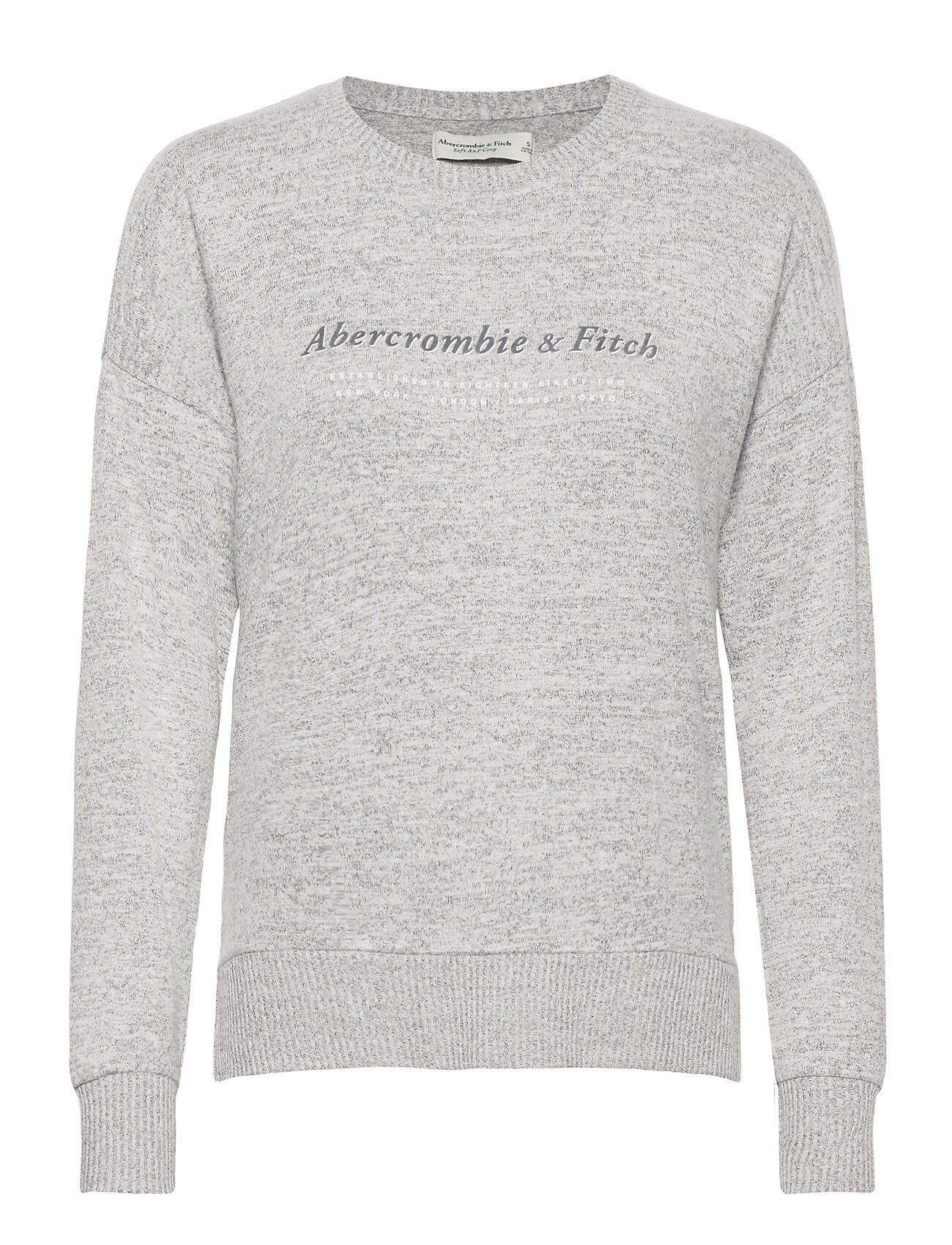 Abercrombie & Fitch Anf Womens Graphics Pullover Grå Abercrombie & Fitch