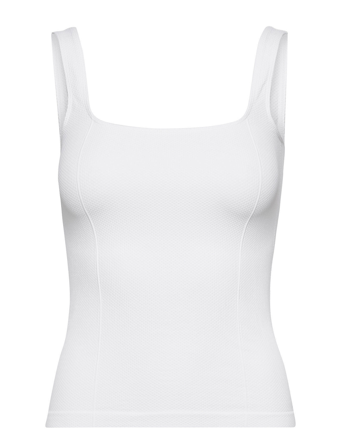 AIM'N White Luxe Seamless Singlet T-shirts & Tops Sleeveless Hvit AIM'N