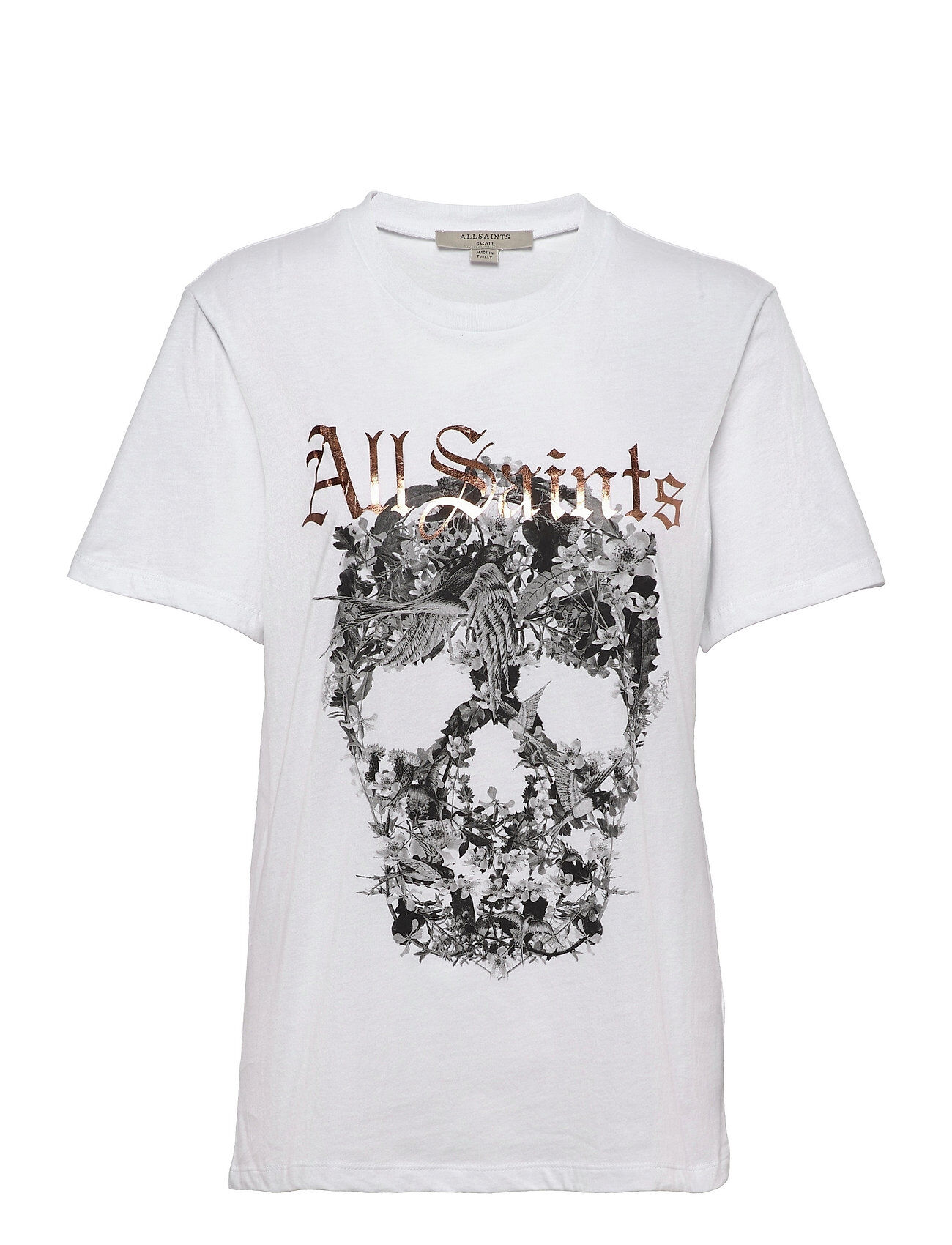 AllSaints Skull Boyfriend Tee T-shirts & Tops Short-sleeved Hvit AllSaints