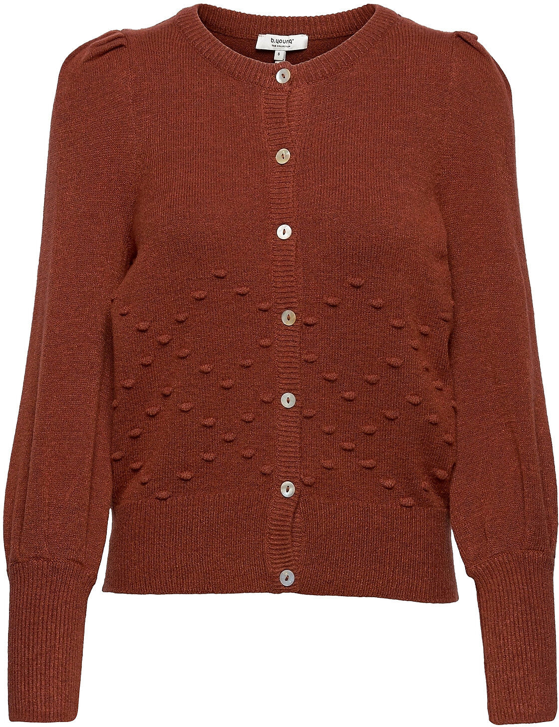 b.young Bynonina Dot Cardigan - Strikkegenser Cardigan Brun B.young