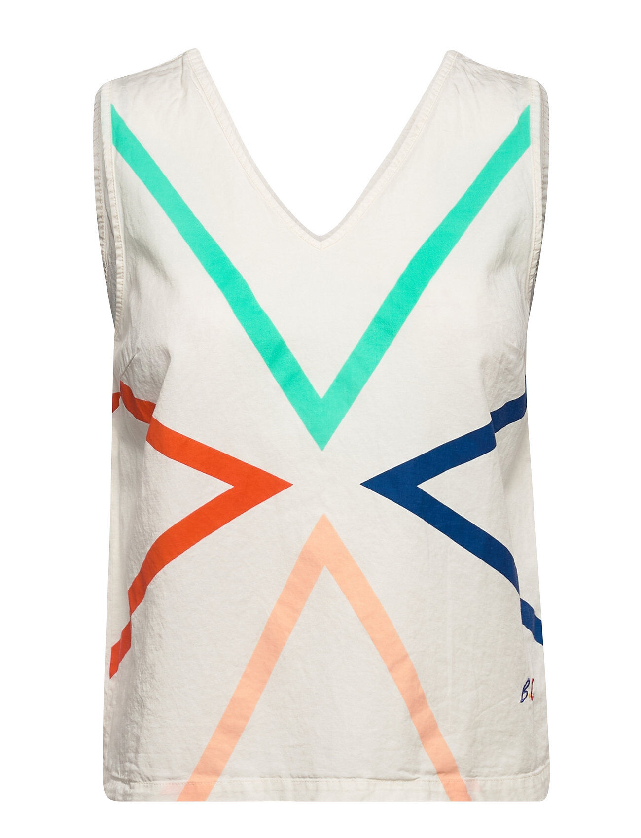 Bobo Choses Triangular Print V-Neck Textured Tank Top T-shirts & Tops Sleeveless Multi/mønstret Bobo Choses