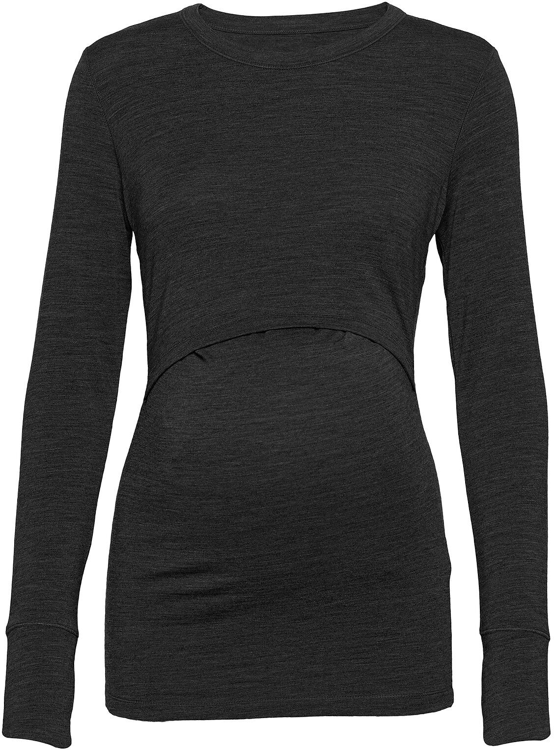 Boob Merino Wool L/S Top T-shirts & Tops Long-sleeved Grå Boob