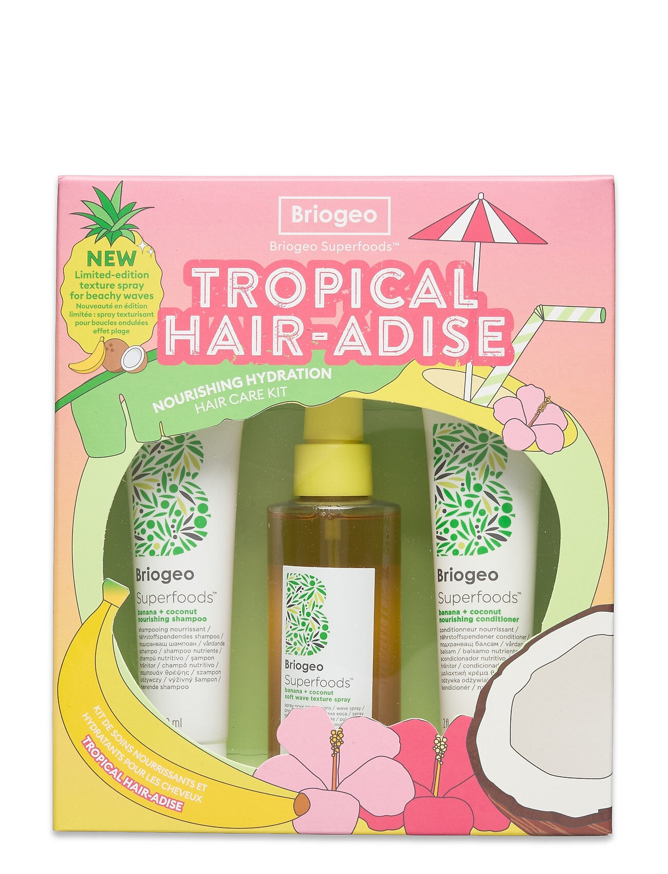 Briogeo Tropical Hair-Adise Nourishing Hydration Hair Care Kit Hårsett Nude Briogeo