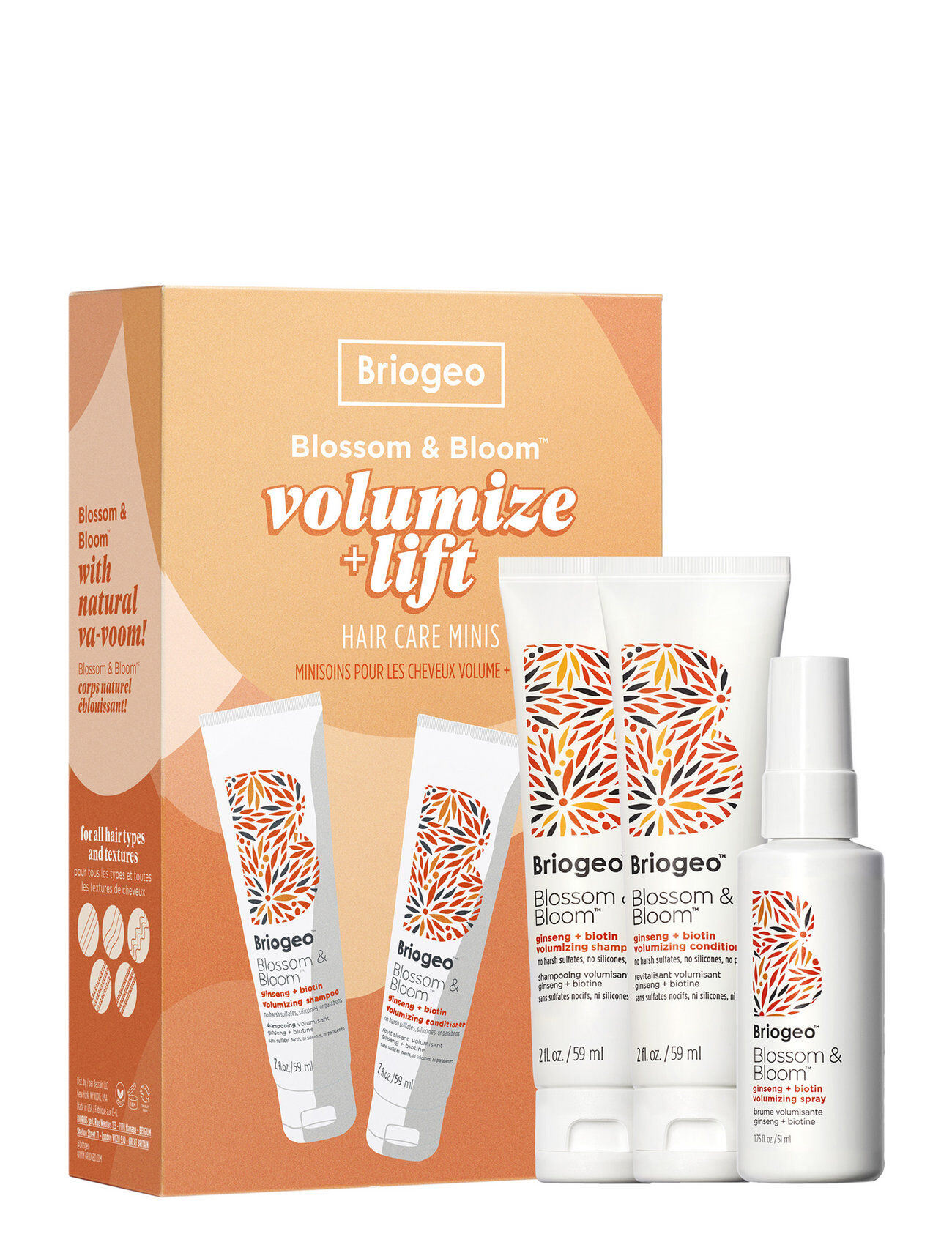 Briogeo Blossom & Bloom™ Volumize + Thicken Hair Care Minis Hårsett Nude Briogeo