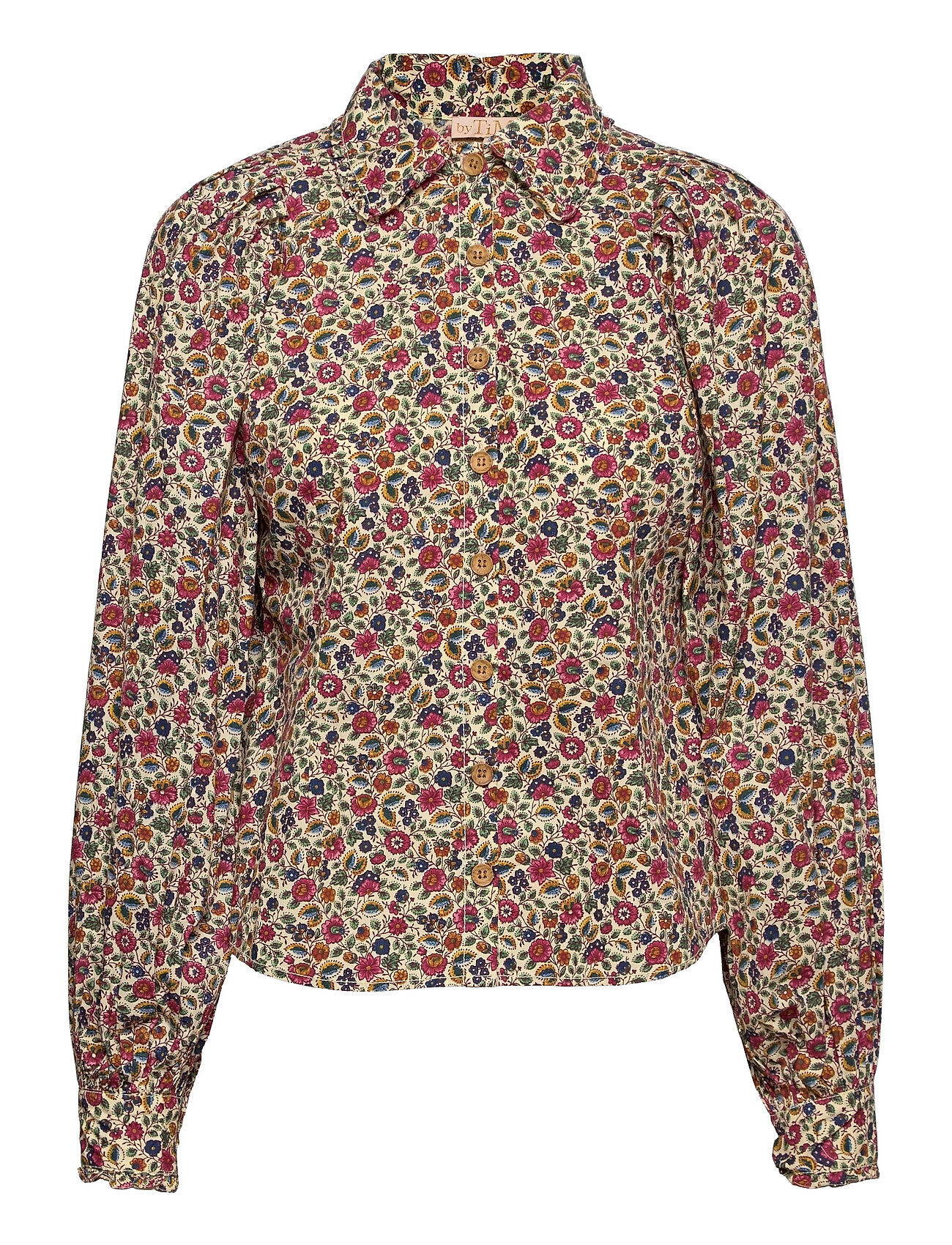 by Ti Mo 50'S Cotton Shirt Langermet Skjorte Multi/mønstret By Ti Mo