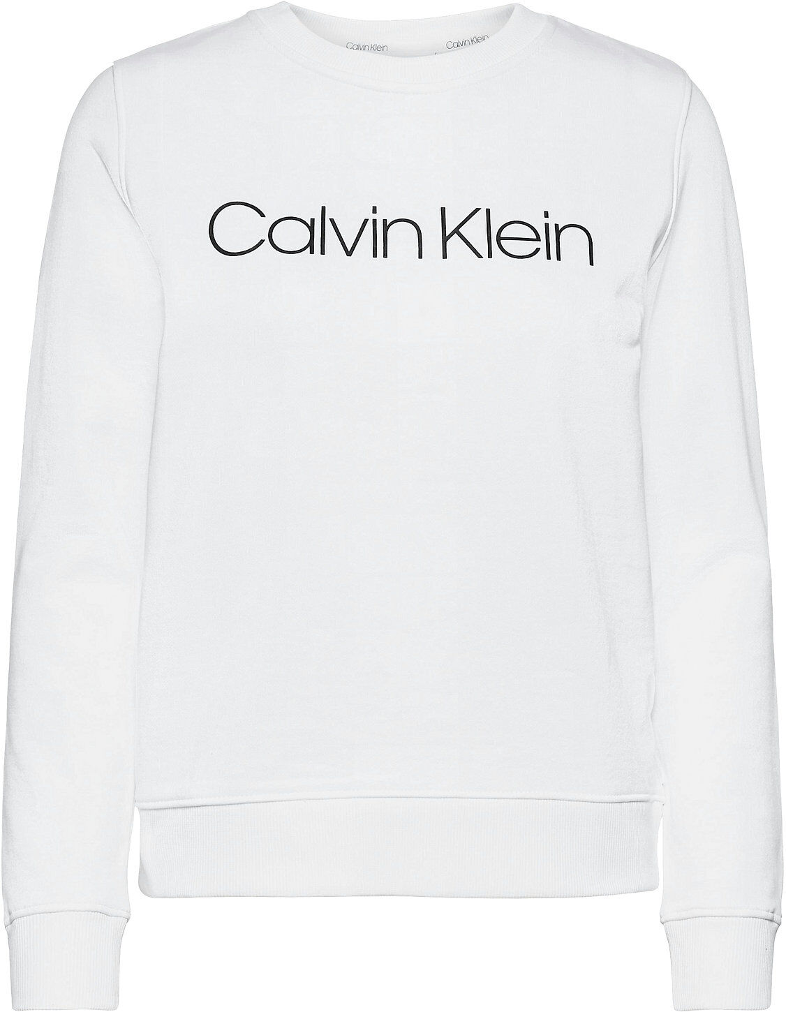 Calvin Core Logo Ls Sweatshirt Sweat-shirt Genser Hvit Calvin Klein