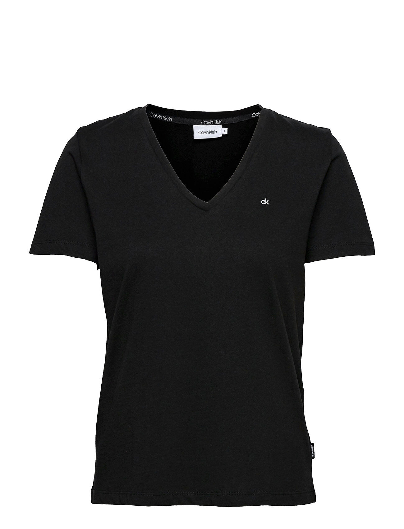 Calvin Small Ck V-Neck Top T-shirts & Tops Short-sleeved Svart Calvin Klein