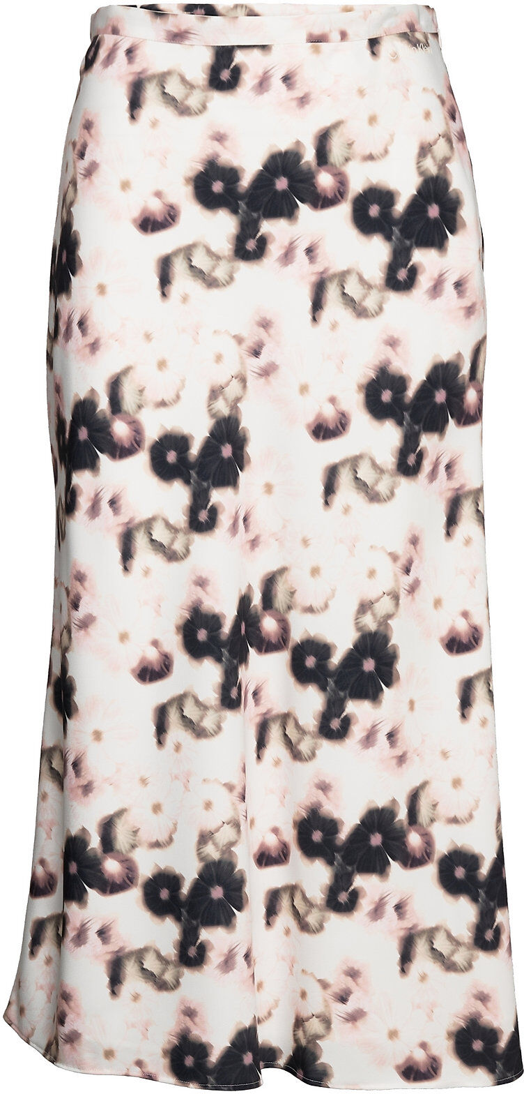 Calvin Recycled Cdc Print Midi Skirt Knelangt Skjørt Multi/mønstret Calvin Klein