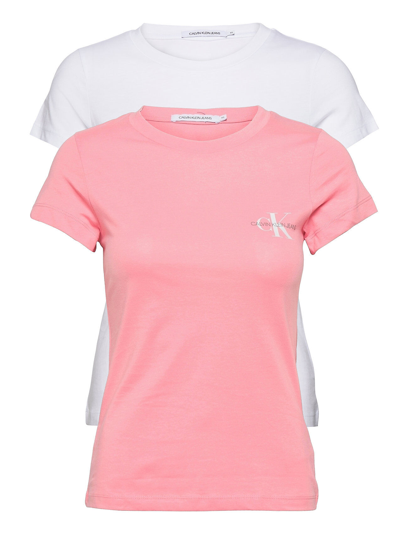 Calvin 2 Pack Slim T-Shirt T-shirts & Tops Short-sleeved Rosa Calvin Klein Jeans
