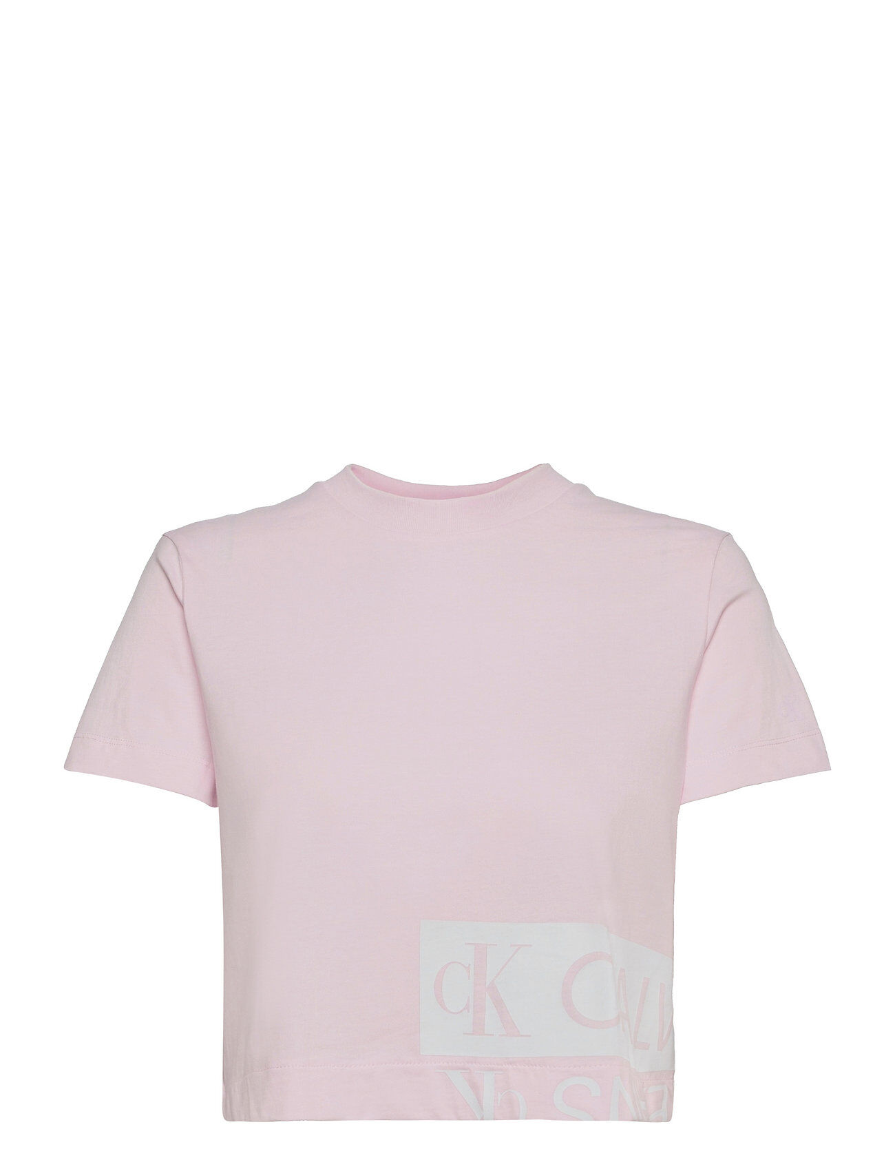 Calvin Mirrored Logo Boxy Tee T-shirts & Tops Short-sleeved Rosa Calvin Klein Jeans