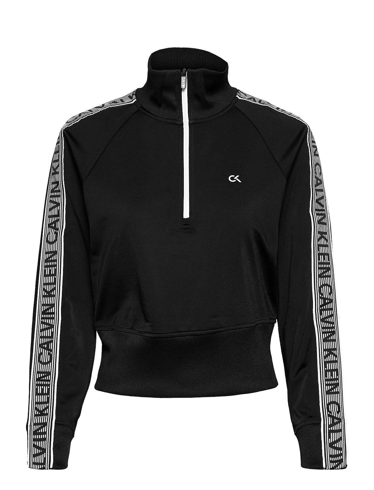 Calvin Pw - 1/4 Zip Pullover Sweat-shirt Genser Svart Calvin Klein Performance