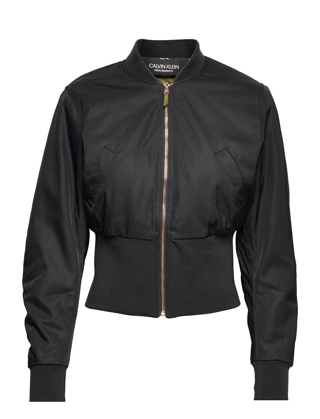 Calvin Wo - Bomber Jacket Bomberjakke Svart Calvin Klein Performance