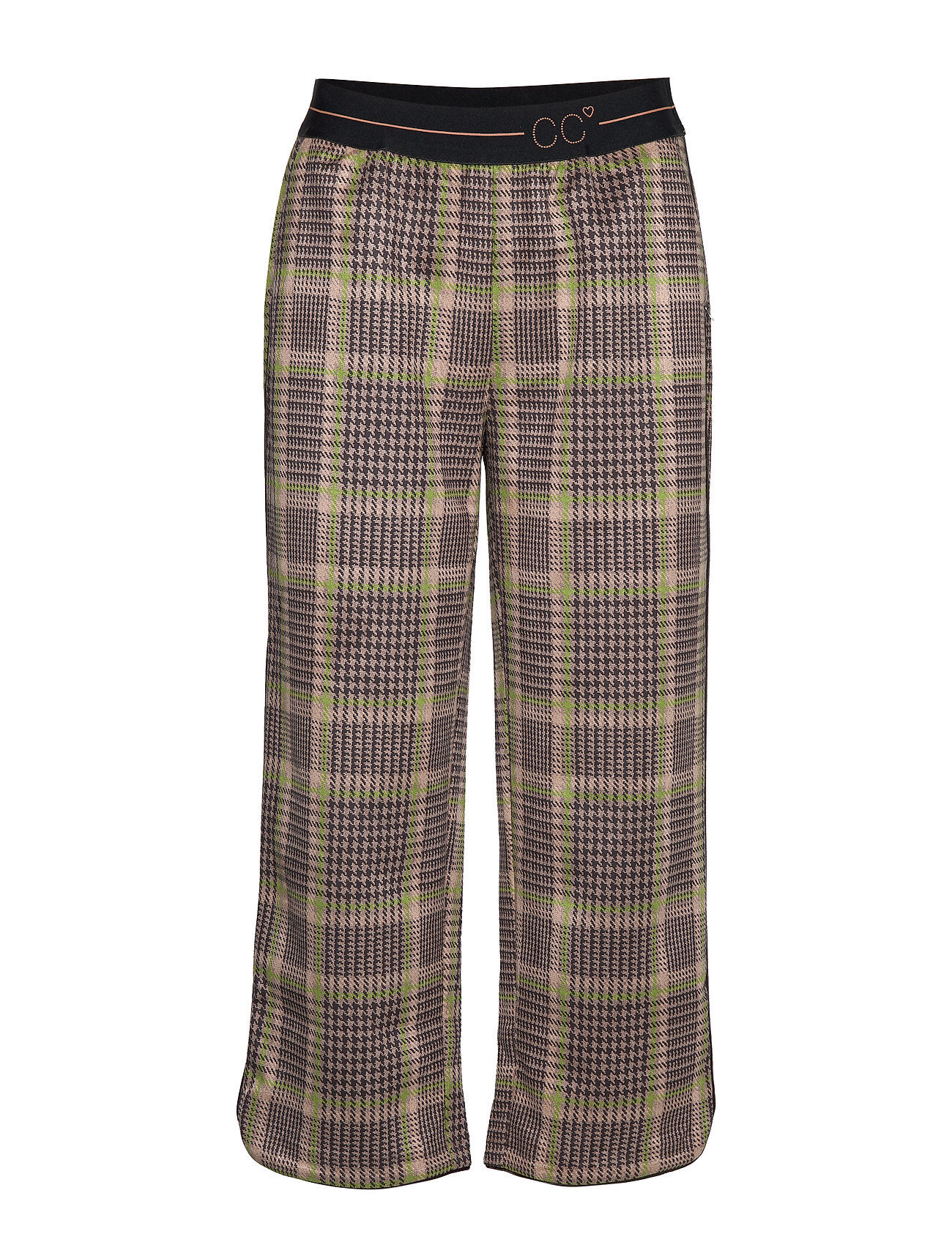 Coster Copenhagen Pants In Checked Scuba W. Cc Logo W Vide Bukser Brun Coster Copenhagen