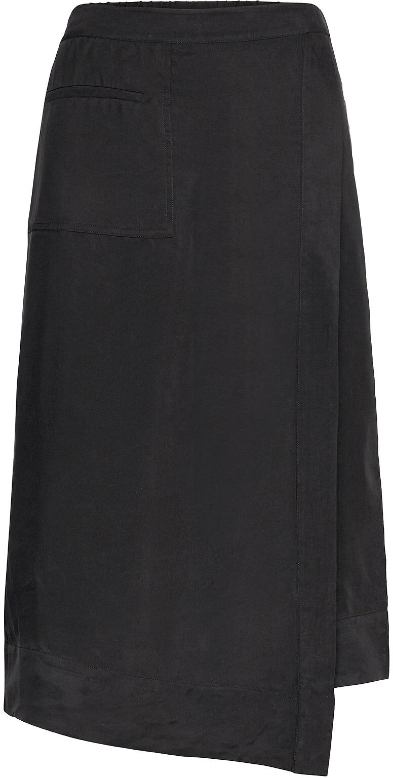 Coster Copenhagen Skirt W. Elastic Band At Back Knelangt Skjørt Svart Coster Copenhagen