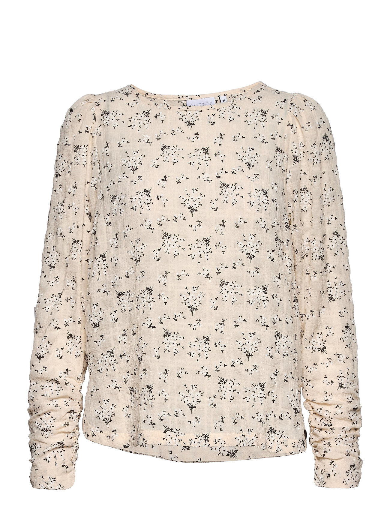 Coster Copenhagen Blouse With Flower Print Bluse Langermet Beige Coster Copenhagen