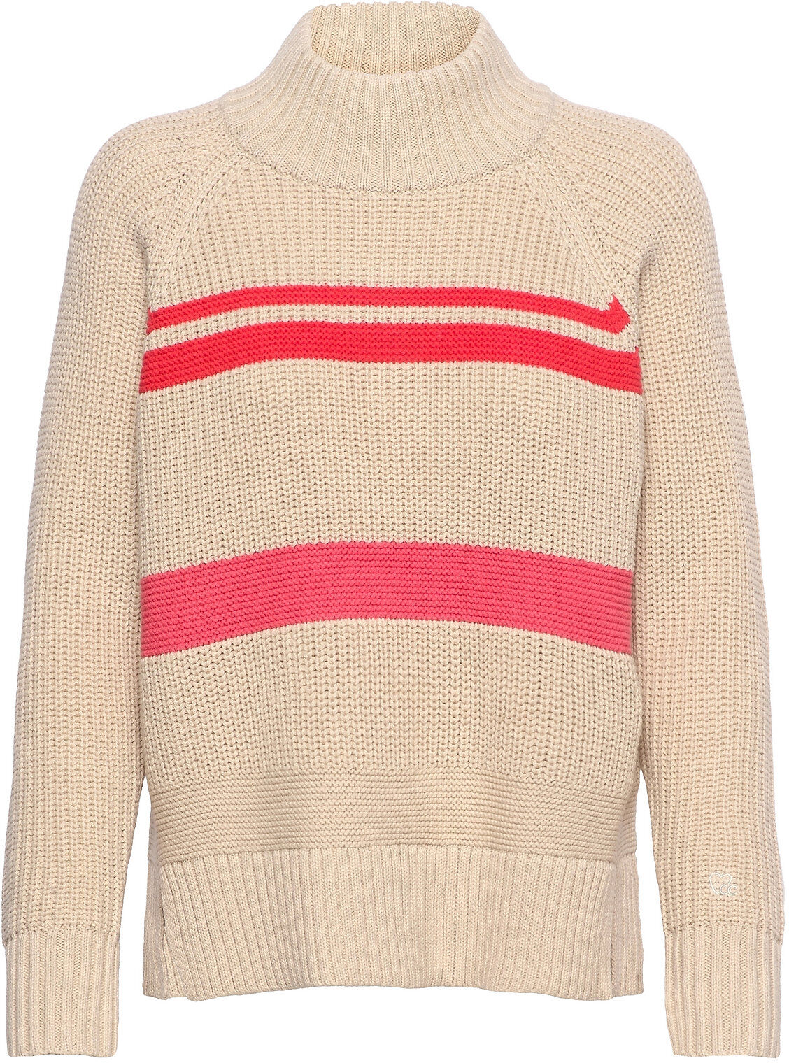 Coster Copenhagen Cc Heart High Neck Jumper With Stri Høyhalset Pologenser Multi/mønstret Coster Copenhagen