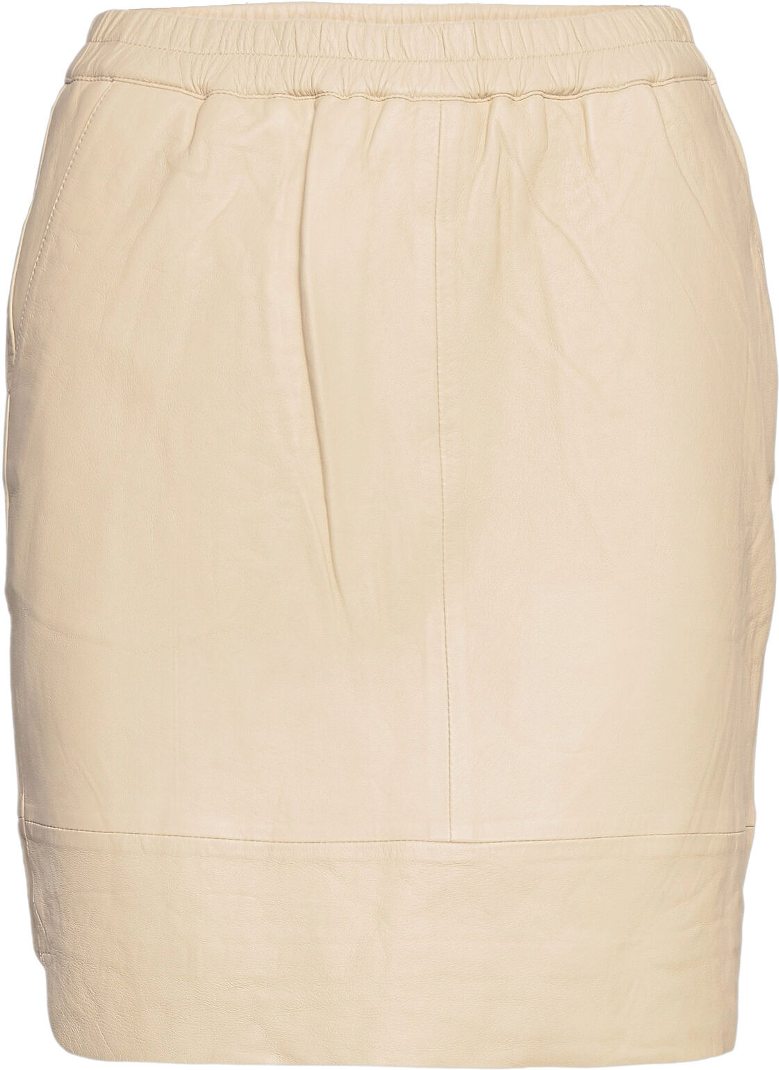 Coster Copenhagen Cc Heart Leather Skirt Kort Skjørt Beige Coster Copenhagen