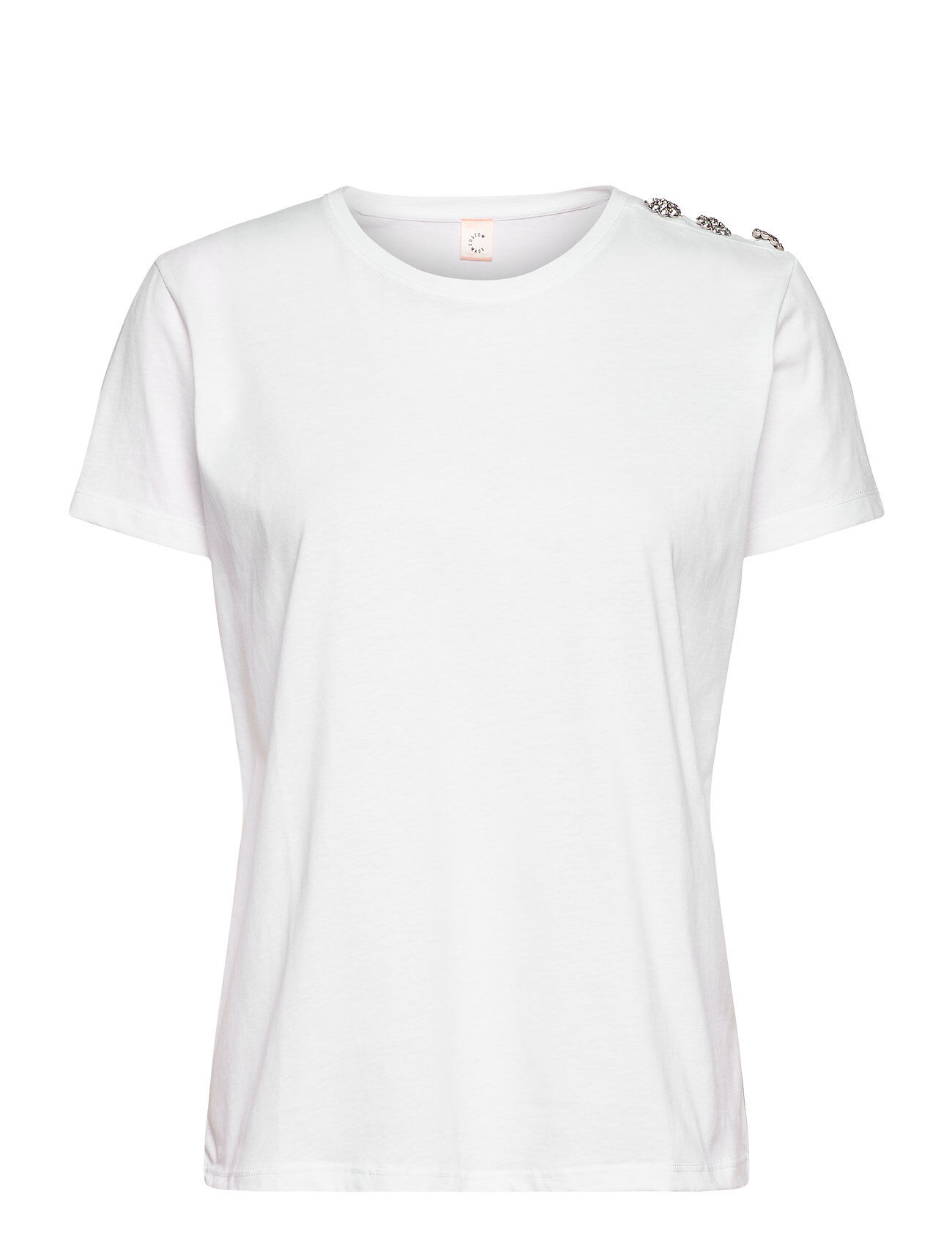 Custommade Molly Crystal T-shirts & Tops Short-sleeved Hvit Custommade