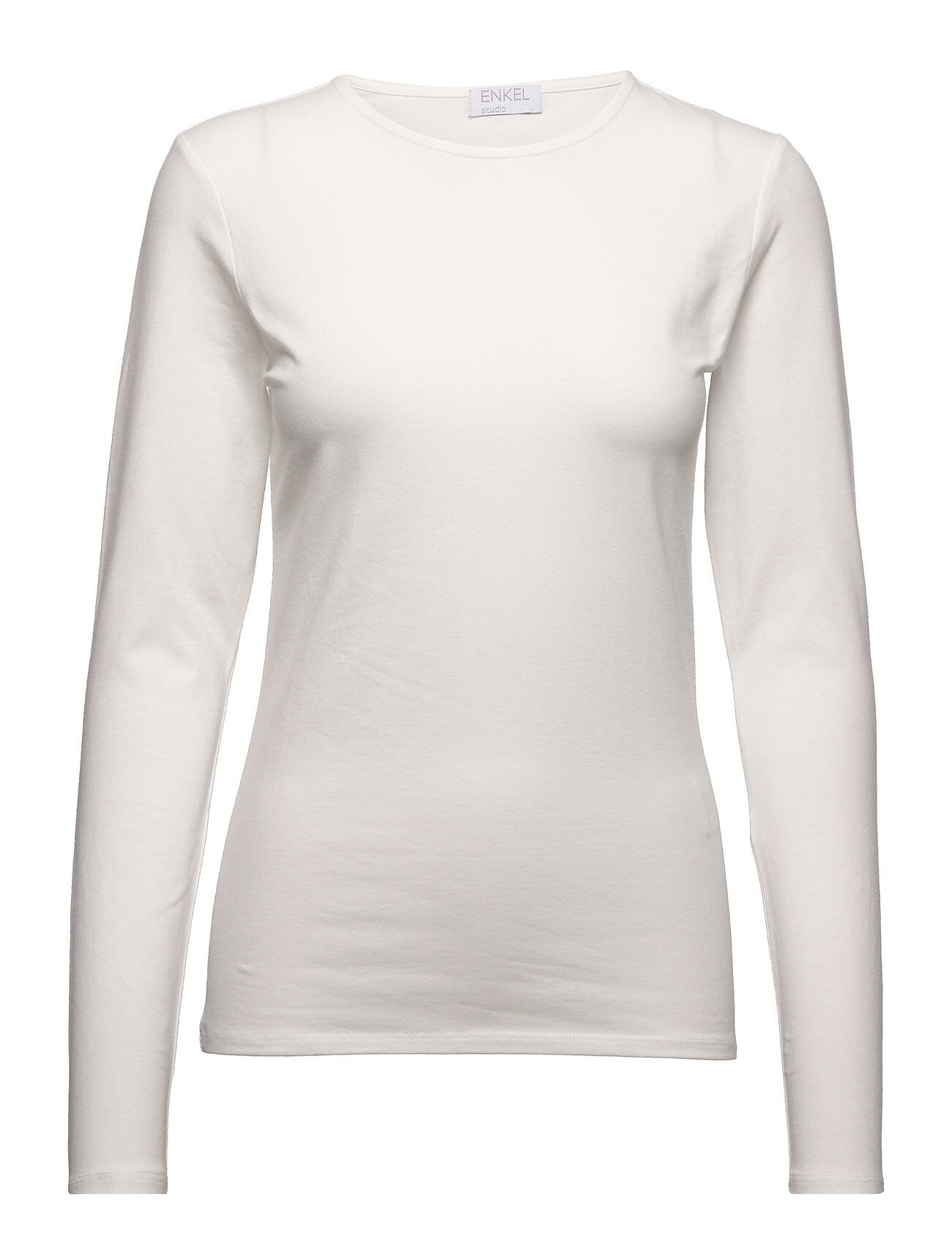 Enkel Studio T-Shirt Long Sleeve T-shirts & Tops Long-sleeved Hvit Enkel Studio