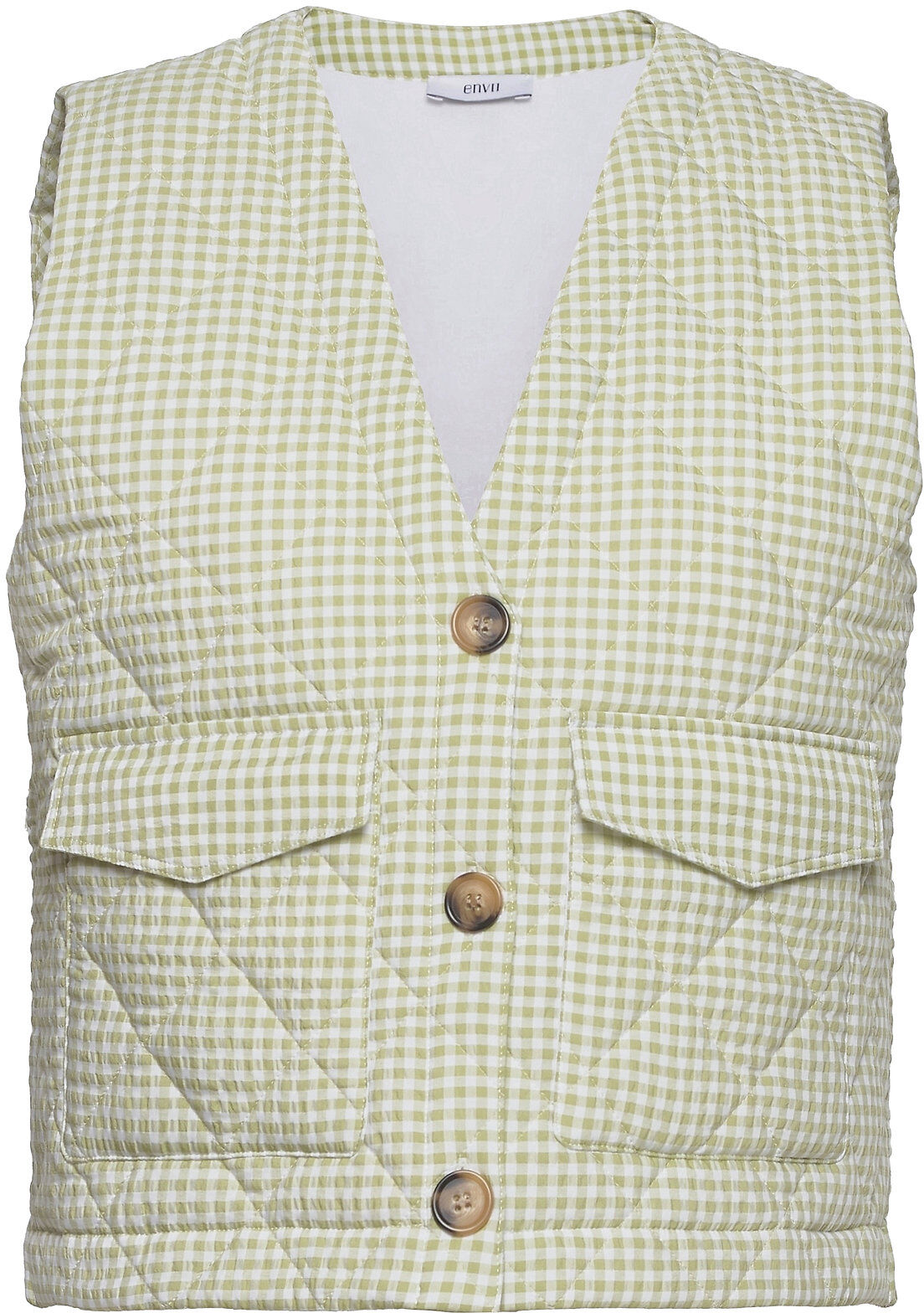 Envii Enbasil Waistcoat 6824 Vests Quilted Vests Grønn Envii