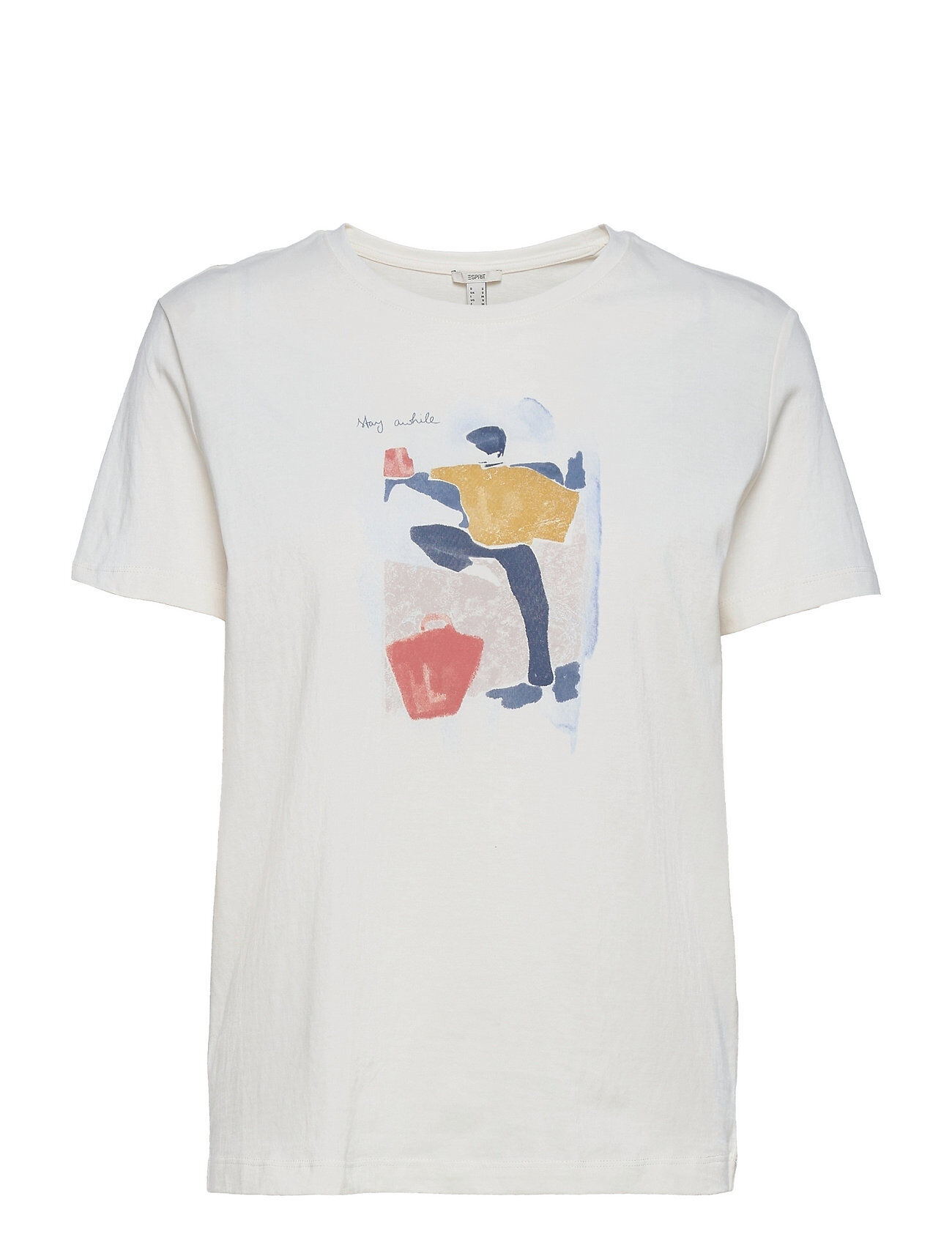 Esprit Casual T-Shirts T-shirts & Tops Short-sleeved Hvit Esprit Casual