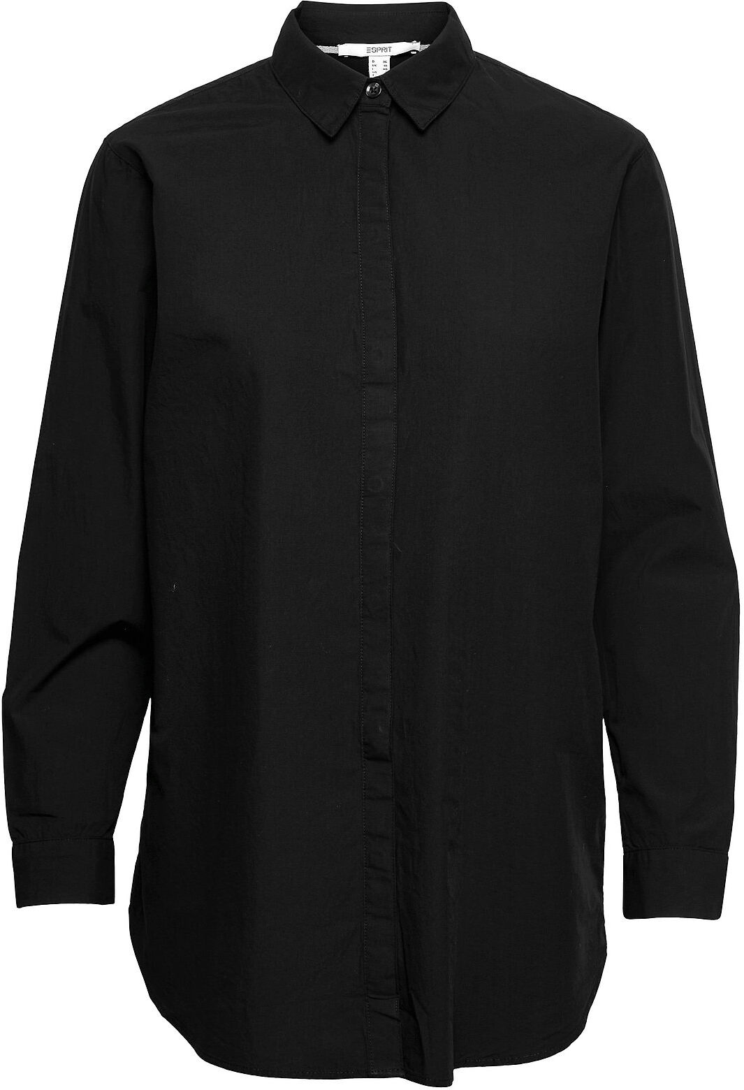 Esprit Casual Blouses Woven Langermet Skjorte Svart Esprit Casual