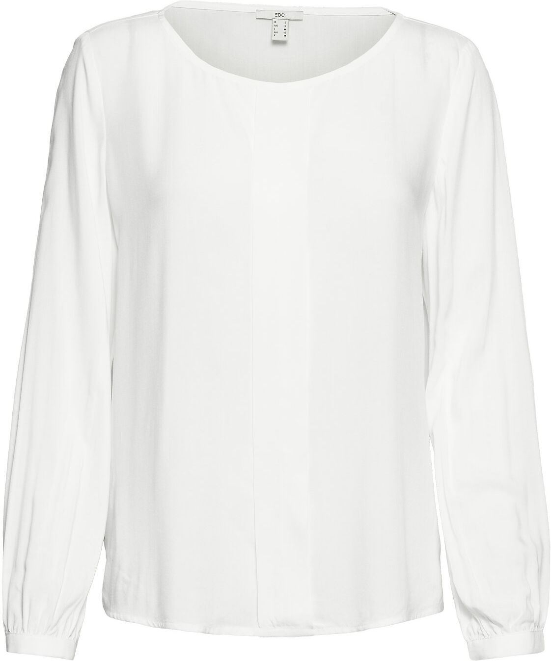 EDC by Esprit Blouses Woven Bluse Langermet Hvit EDC By Esprit