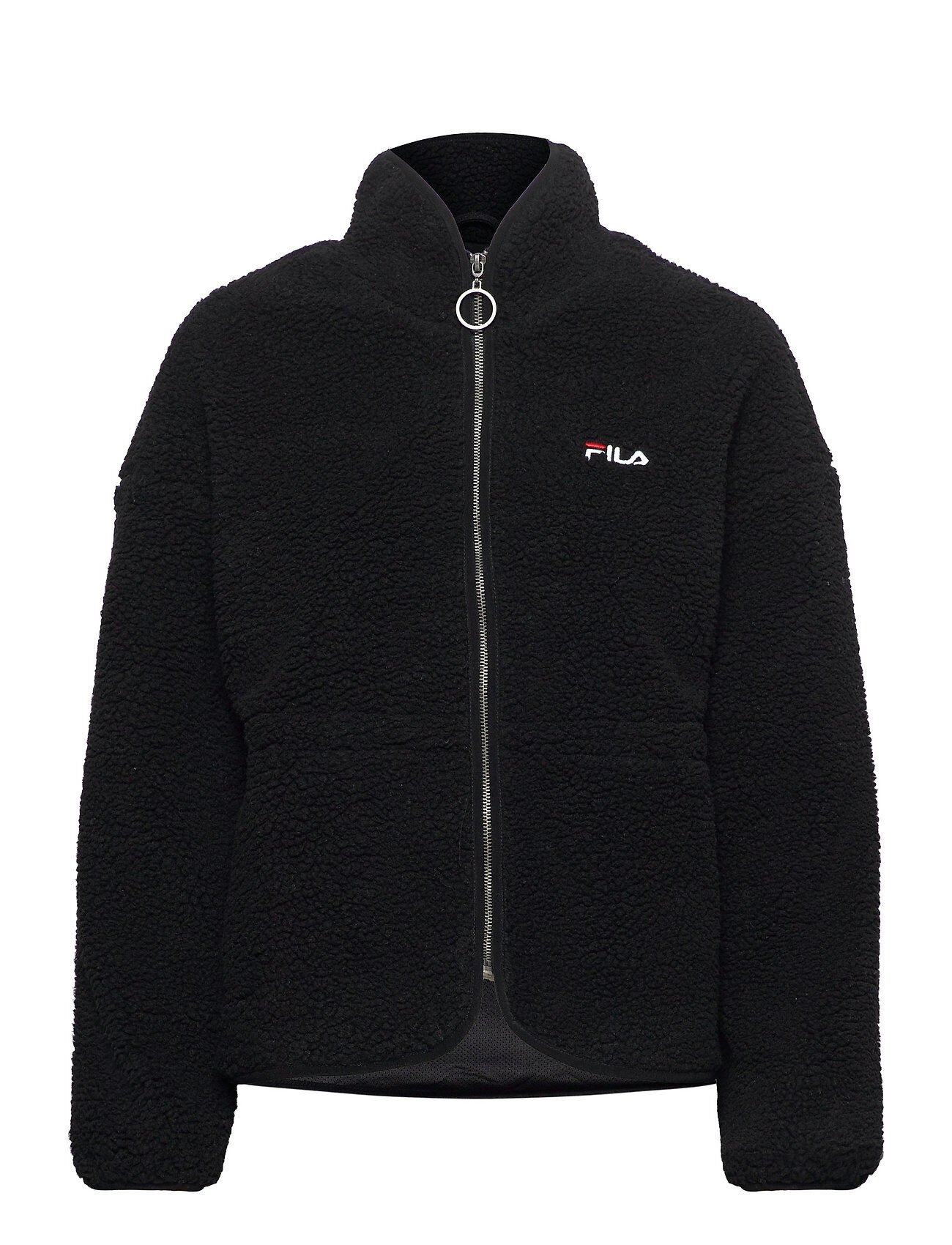 FILA Women Sari Sherpa Fleece Jacket Sweat-shirts & Hoodies Fleeces & Midlayers Svart FILA