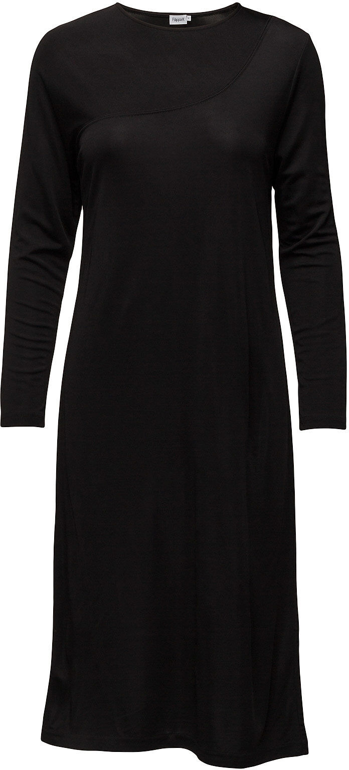 Filippa K Drape Jersey Dress Dresses Knitted Dresses Svart Filippa K