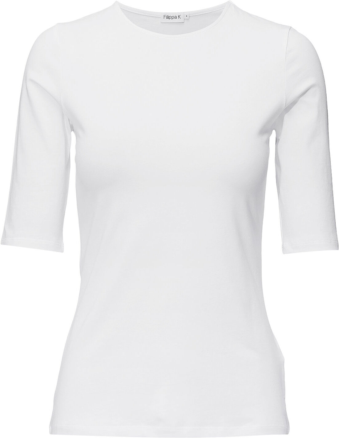 Filippa K Cotton Stretch Elbow Sleeve T-shirts & Tops Short-sleeved Hvit Filippa K