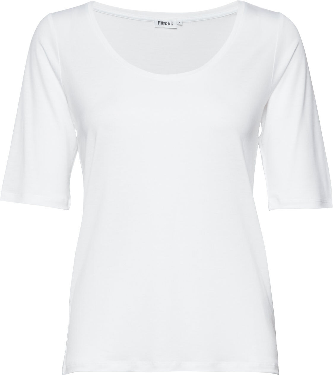 Filippa K Tencel Scoop-Neck Tee T-shirts & Tops Short-sleeved Hvit Filippa K